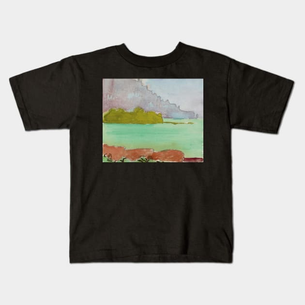 bank landscape 1928 - Cuno Amiet Kids T-Shirt by Kollagio